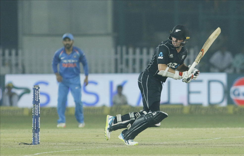 Tom Latham of New Zealand in action during the third ODI match between India and New Zealand at Green Park Stadium in Kanpur. Tom Latham of New Zealand in action during the third ODI match between India and New Zealand at Green Park Stadium in Kanpur.