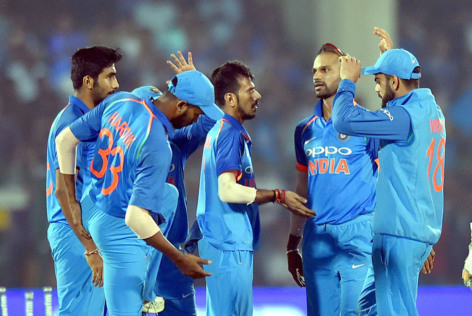 India`s Yuzvendra Chahal celebrates the wicket of New Zealand batsman Colin Munro during 3rd ODI cricket match against India at Green Park Stadium in Kanpur. India`s Yuzvendra Chahal celebrates the wicket of New Zealand batsman Colin Munro during 3rd ODI cricket match against India at Green Park Stadium in Kanpur.