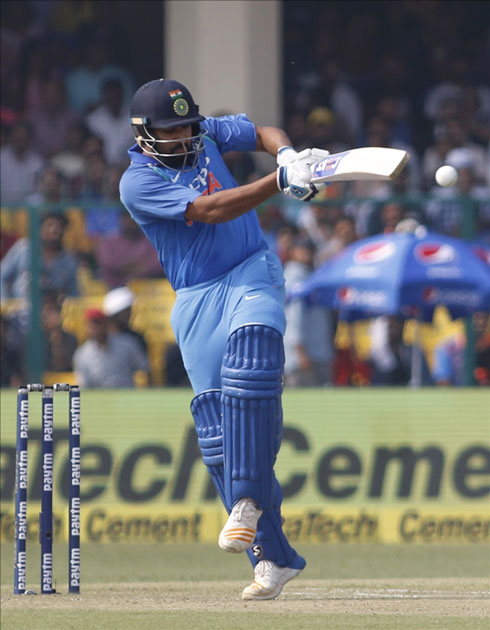 Rohit Sharma of India in action during the third ODI match between India and New Zealand at Green Park Stadium in Kanpur. Rohit Sharma of India in action during the third ODI match between India and New Zealand at Green Park Stadium in Kanpur.