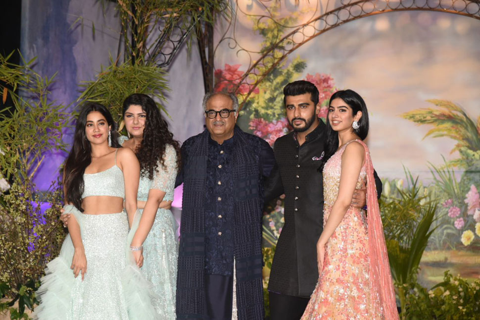 Sonam Kapoor Reception, Jhanvi Kapoor, Arjun Kapoor, Khushi Kapoor, Anshula Kapoor, Boney kapoor