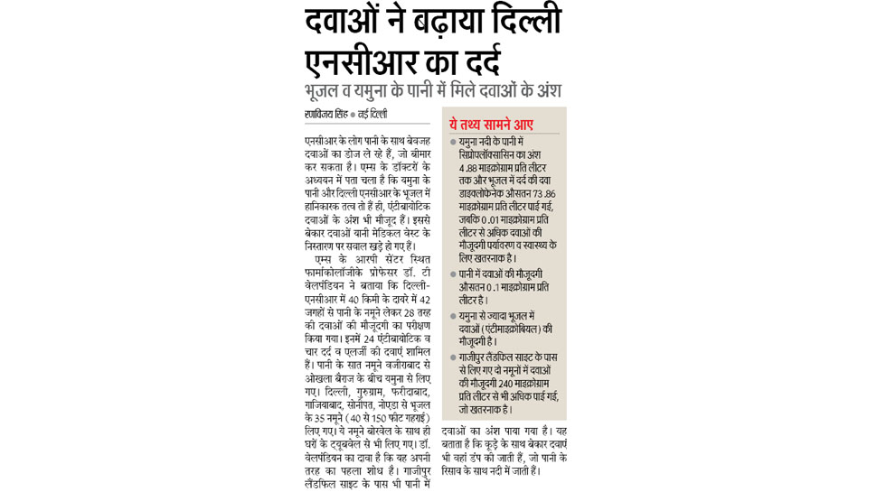 दवाओं ने बढ़ाया दिल्ली एनसीआर का दर्द Top news of hindi and english newspaper