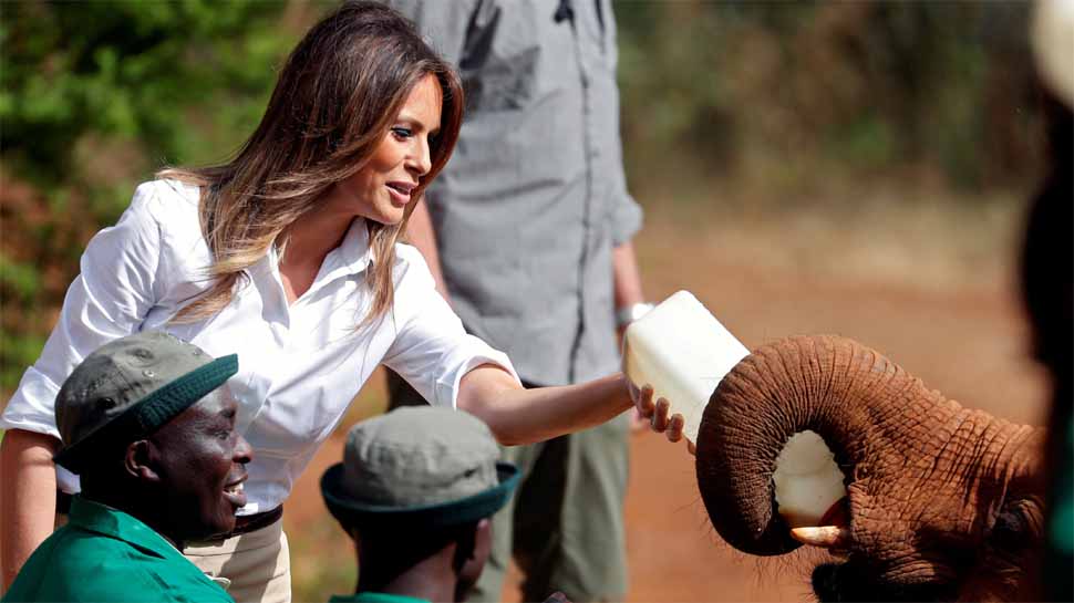 Melania Trump in kenya safari
