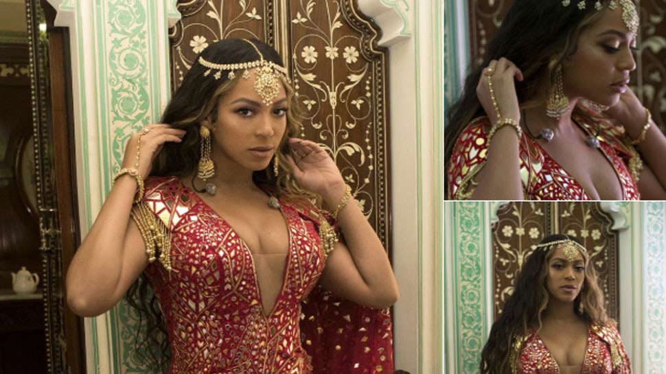 Beyoncé Dazzles in Red and Gold