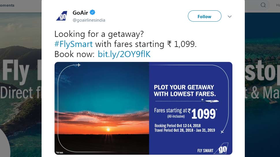 GoAir Festive Offer