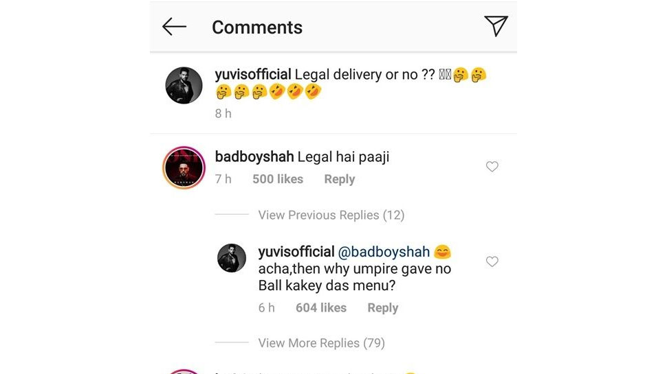 response to Yuvraj Singh on instagram