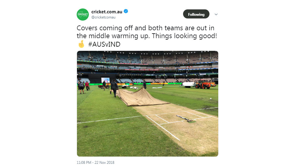 covers are off in Melbourne