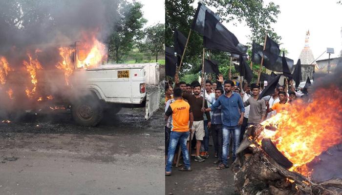 महाराष्ट्र: जमीन आंदोलन के खिलाफ किसानों का हिंसक हुआ आंदोलन, कई गाड़ियां फूंकीं महाराष्ट्र: जमीन आंदोलन के खिलाफ किसानों का हिंसक हुआ आंदोलन, कई गाड़ियां फूंकीं