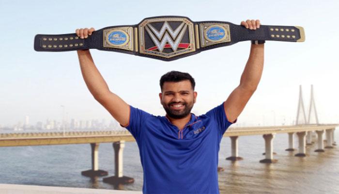 टीम इंडिया के सलामी बल्लेबाज रोहित शर्मा बन गए नए WWE चैंपियन, हाथों में थामी चैंपियनशिप बेल्ट टीम इंडिया के सलामी बल्लेबाज रोहित शर्मा बन गए नए WWE चैंपियन, हाथों में थामी चैंपियनशिप बेल्ट