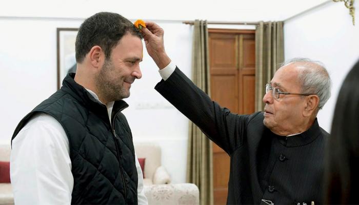 Pranab Mukherjee Blessing Rahul Gandhi Ahead Congress President Nomination