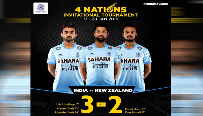हॉकी: भारत ने न्यूजीलैंड को 3-2 से दी शिकस्त, किवी टीम ने कोशिशें नाकाम हॉकी: भारत ने न्यूजीलैंड को 3-2 से दी शिकस्त, किवी टीम ने कोशिशें नाकाम