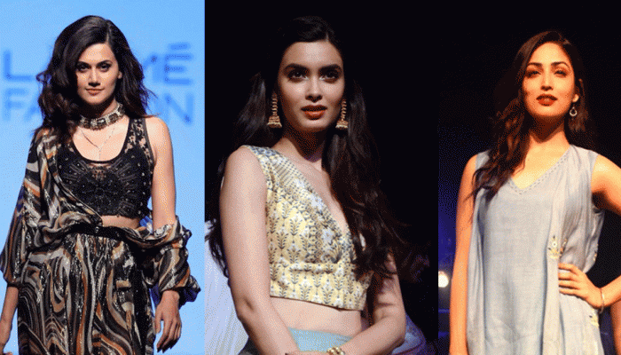 Lakme Fashion Week 2018 first day taapsee walked for ritu kumar Lakme Fashion Week 2018 first day taapsee walked for ritu kumar
