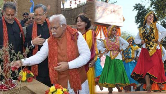 हरियाणा: 32वें अंतर्राष्ट्रीय सूरजकुंड मेले का आगाज, CM योगी ने किया उद्घाटन हरियाणा: 32वें अंतर्राष्ट्रीय सूरजकुंड मेले का आगाज, CM योगी ने किया उद्घाटन