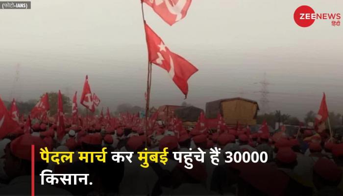 30 thousand farmers walked 180 km for their demands in Maharashtra 30 thousand farmers walked 180 km for their demands in Maharashtra