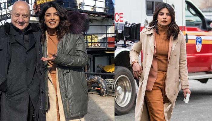 anupam kher visit priyanka chopra on the sets of quantico anupam kher visit priyanka chopra on the sets of quantico