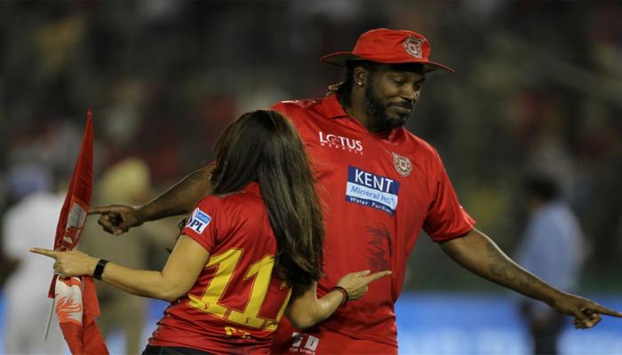 IPL 2018: Preity zinta Dance with Chris gayle after punjab win over delhi IPL 2018: Preity zinta Dance with Chris gayle after punjab win over delhi