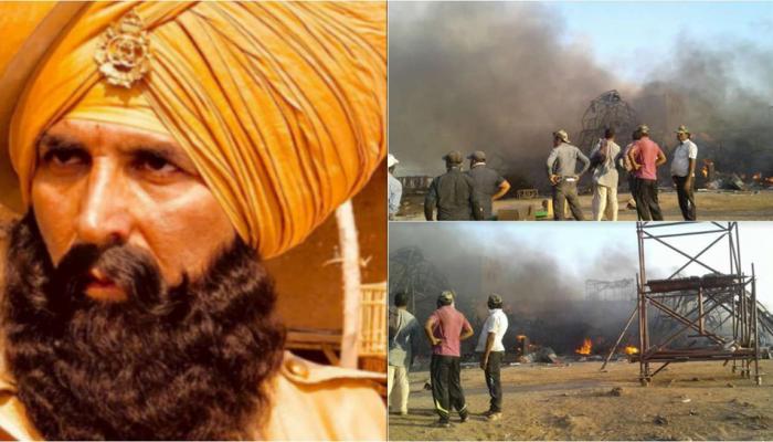 अक्षय कुमार की फिल्म 'केसरी' के सेट पर लगी आग, क्लाइमैक्स हो रहा था शूट अक्षय कुमार की फिल्म 'केसरी' के सेट पर लगी आग, क्लाइमैक्स हो रहा था शूट