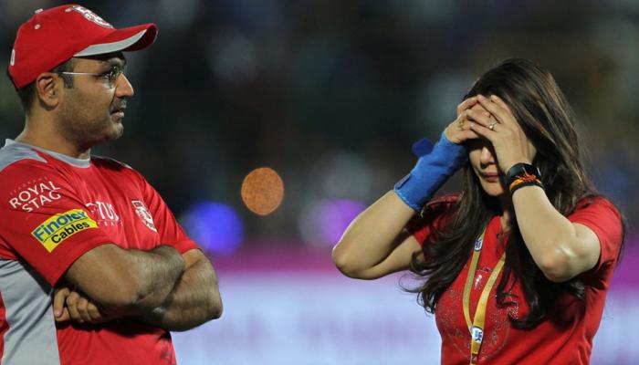 Preity zinta get annoyed with Virender sehwag on her team defeat?