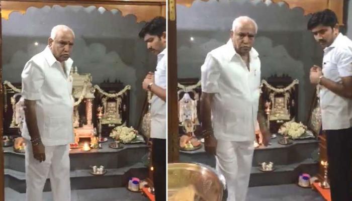 CM aspirants BS Yeddyurappa and HD Kumaraswamy seek divine blessings CM aspirants BS Yeddyurappa and HD Kumaraswamy seek divine blessings