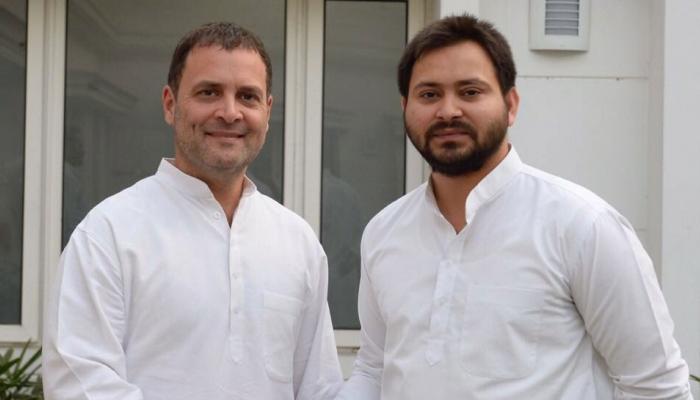 राहुल गांधी से मुलाकात के बाद बोले तेजस्वी, 'हमारी दोस्ती संविधान की रक्षा के लिए है' राहुल गांधी से मुलाकात के बाद बोले तेजस्वी, 'हमारी दोस्ती संविधान की रक्षा के लिए है'