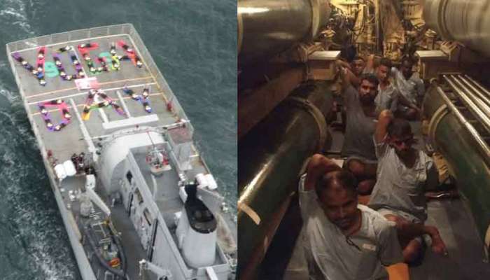 international yoga day: In the depth of thousands of feet of the sea, the Navy's soldiers did yoga international yoga day: In the depth of thousands of feet of the sea, the Navy's soldiers did yoga
