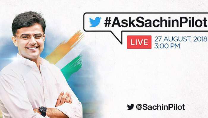 जनता से सोशल मीडिया पर पहली बार रूबरू होंगे सचिन पायलट, 3 बजे ट्विटर पर आएंगे LIVE जनता से सोशल मीडिया पर पहली बार रूबरू होंगे सचिन पायलट, 3 बजे ट्विटर पर आएंगे LIVE