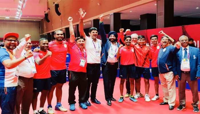 Asian Games 2018 : टेबल टेनिस में भारतीय पुरुष टीम ने जीता ब्रॉन्ज Asian Games 2018 : टेबल टेनिस में भारतीय पुरुष टीम ने जीता ब्रॉन्ज