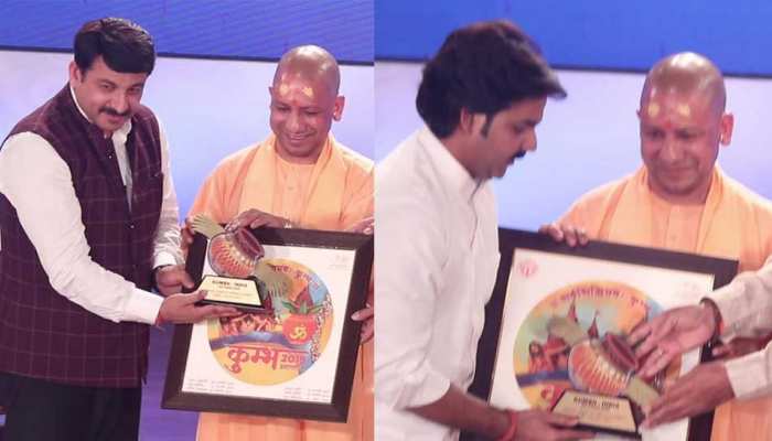 यूपी के सीएम योगी आदित्यनाथ ने मनोज तिवारी और पवन सिंह को किया सम्मानित यूपी के सीएम योगी आदित्यनाथ ने मनोज तिवारी और पवन सिंह को किया सम्मानित