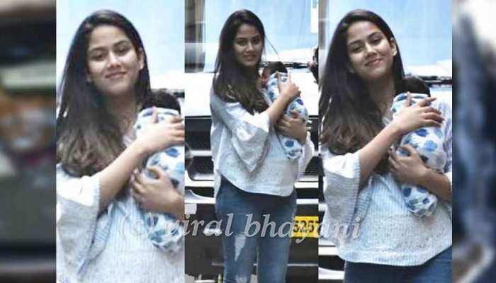 Shahid Kapoor and Mira Rajput spotted with new born son Zain outside hinduja hospital Shahid Kapoor and Mira Rajput spotted with new born son Zain outside hinduja hospital