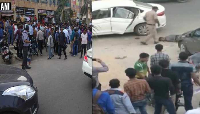 VIDEO: गुरुग्राम में गनर ने जज के बेटे और पत्नी को मारी गोली, बोला- ये दोनों शैतान हैं VIDEO: गुरुग्राम में गनर ने जज के बेटे और पत्नी को मारी गोली, बोला- ये दोनों शैतान हैं