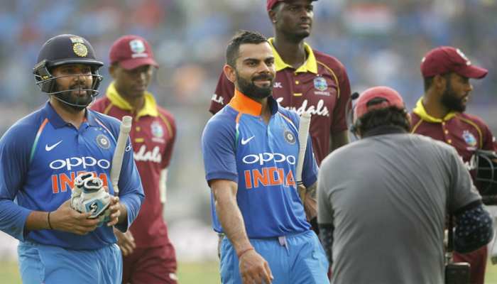 INDvsWI: धोनी-कोहली के बिना उतरेगी 'रोहित ब्रिगेड', सामने होगी रसेल-पोलार्ड जैसे दिग्गजों की चैंपियन टीम INDvsWI: धोनी-कोहली के बिना उतरेगी 'रोहित ब्रिगेड', सामने होगी रसेल-पोलार्ड जैसे दिग्गजों की चैंपियन टीम