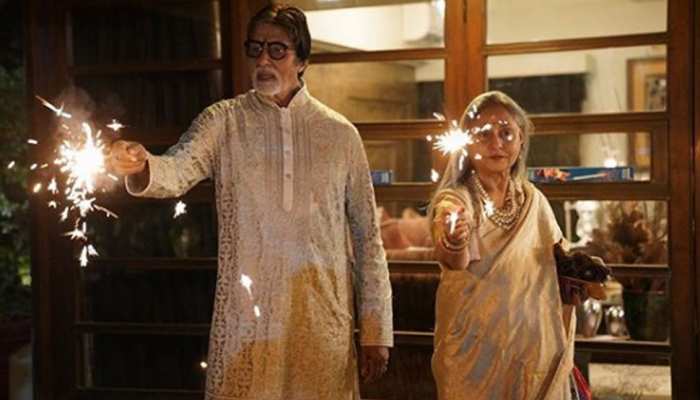 Amitabh bacchan Diwali celebration with jaya and abhishek Amitabh bacchan Diwali celebration with jaya and abhishek