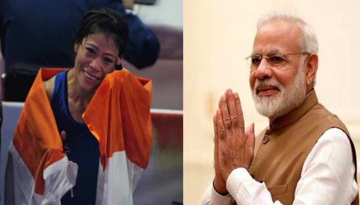 मैरी कॉम को पीएम मोदी ने दी बधाई, सोशल मीडिया पर लगा बधाईयों का तांता मैरी कॉम को पीएम मोदी ने दी बधाई, सोशल मीडिया पर लगा बधाईयों का तांता
