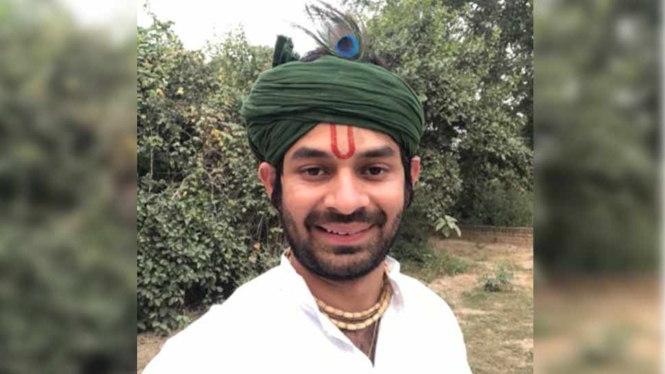 Tej Pratap Yadav appears in Krishna avatar in mathura and share his photos social media