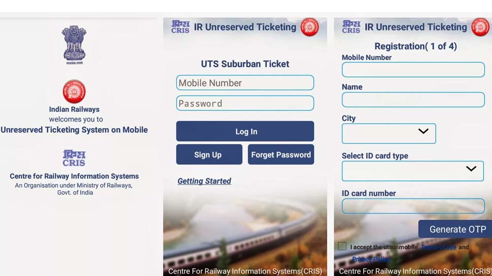 भारतीय रेलवे, Indian Railway, uts Ticketing Service, uts, uts mobile app